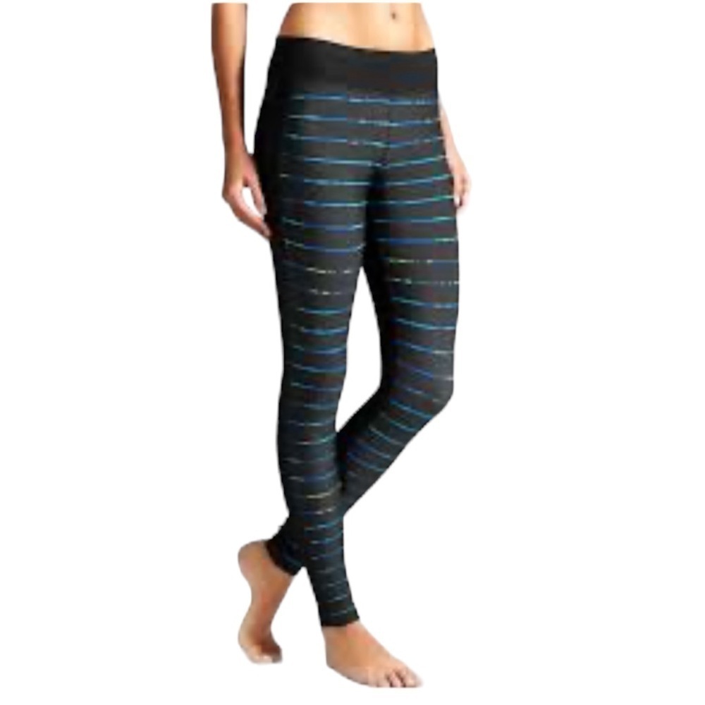 Athleta Mahina Mesh Athletic Black Leggings Size XS NWOT